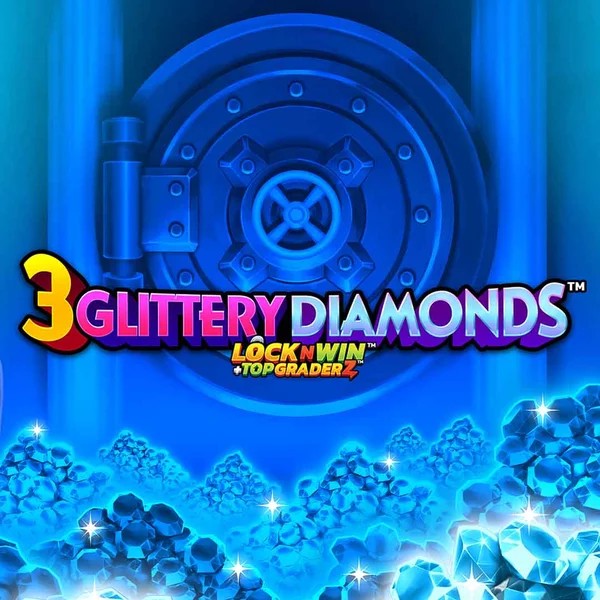 Logo of 3 Glittery Diamonds from PearFiction Studios at Coldbet Casino