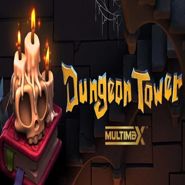 Dungeon Tower slot logo by Peter & Sons at Coldbet CasinoDungeon Tower